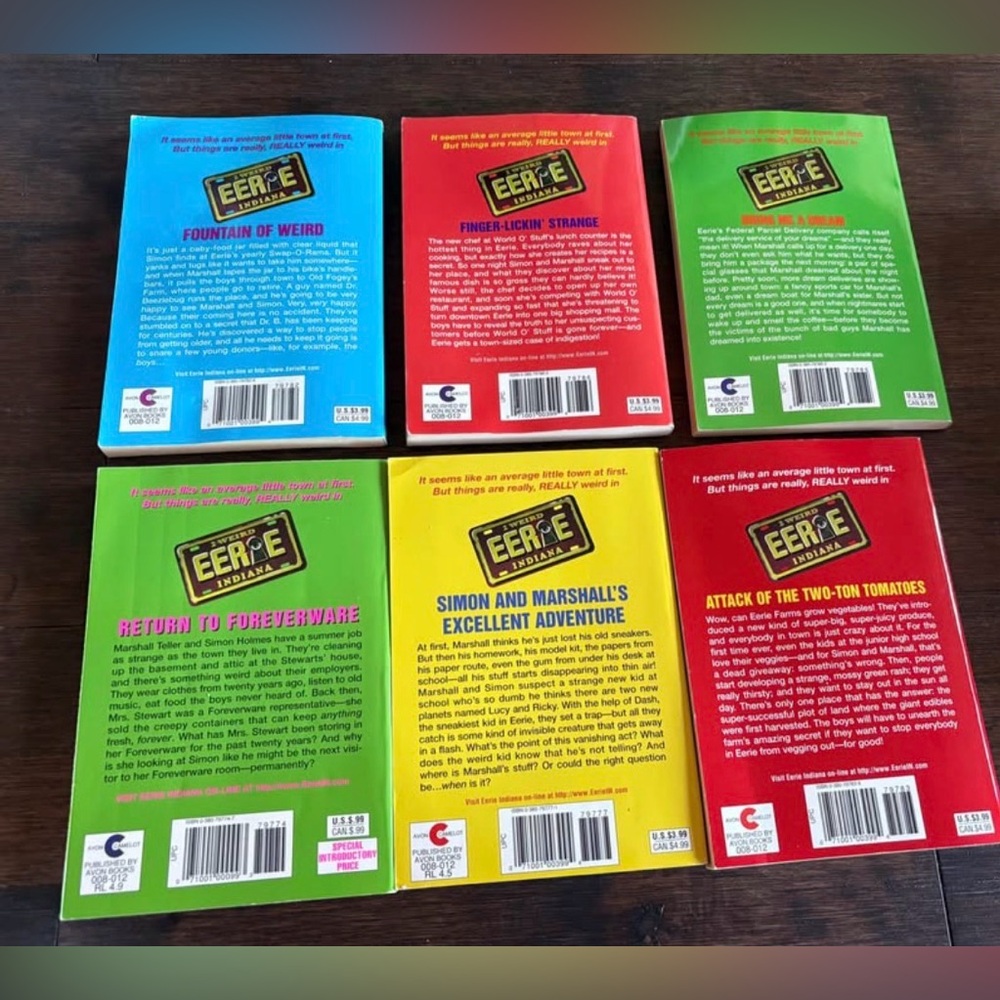 Eerie Indiana Books 1,4,6,7,9,10 - Picture 2 of 2